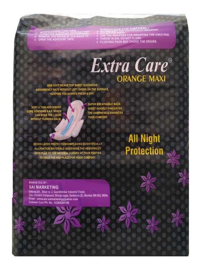Extra Care Package 40 Orange Maxi Sanitary Pad FREE 1 Razor (PACK OF 3) - Image 2
